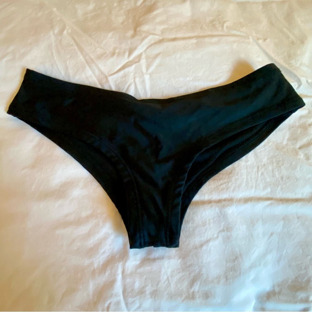 Boom Boom Brazil Cheeky Runched Bikini Bottom Black